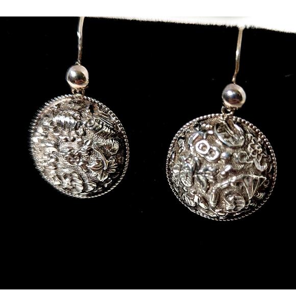 Antique Sterling silver earrings from Persia - Picture 6 of 8